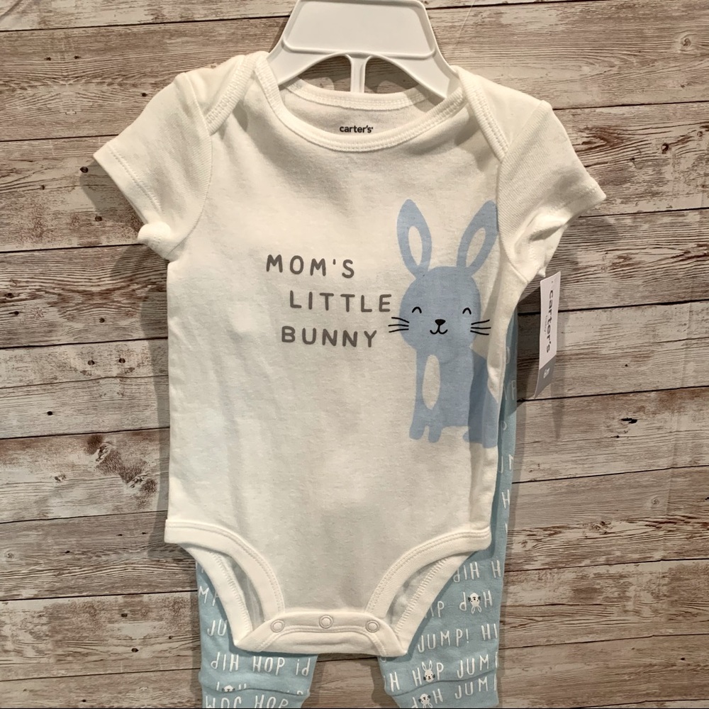 Carter’s Mom’s little bunny onsie set